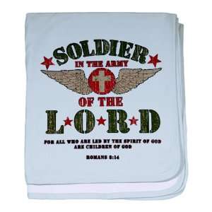  Baby Blanket Sky Blue Soldier in the Army of the Lord 