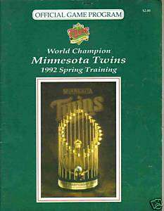 1992 Minnesota Twins Spring Training Program  