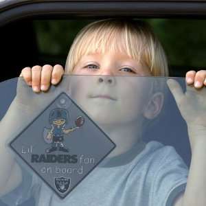    NFL Oakland Raiders Lil Fan On Board Car Sign: Sports & Outdoors