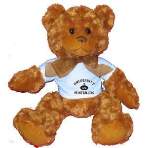   OF XXL PAINTBALLING Plush Teddy Bear with BLUE T Shirt: Toys & Games
