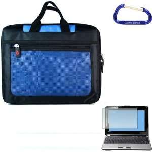 Durable Nylon (Blue) Laptop Carrying Case and 10 Inch Screen Protector 
