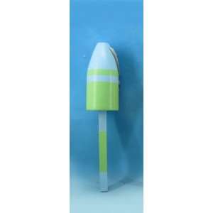  Wooden Blue and Green Nautical Buoy 16   Wooden Floats 