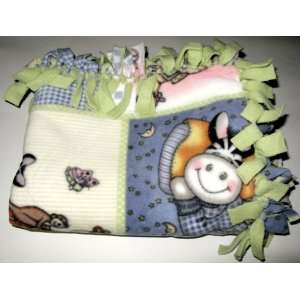 100% Fleece Blankets Baby Bazooples Lined With Solid Opaline Green 