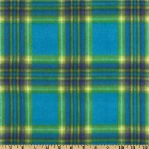   60 Wide Fleece Plaid Blue Fabric By The Yard: Arts, Crafts & Sewing