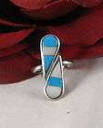 Sterling Turquoise MOP Pinky Ring 3.75 CAT RESCUE