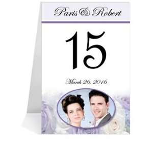  Photo Table Number Cards   Rose Lavender White #1 Thru #40 