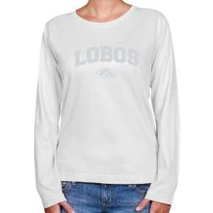  New Mexico Lobos T Shirt : New Mexico Lobos Ladies White 