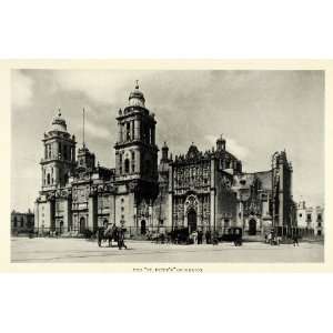 : 1922 Print Mexico Dome Metropolitan Cathedral Ortiz Castro Tezontle 