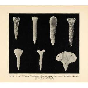  1910 Print Drillbit Stone Age Tool Archeology Colorado 