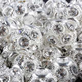 Crystal Dot Ball Rondelle Big Hole Charm European Beads  