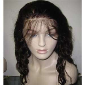   Lace Wig 100% Indian Remy Human Hair, Body Wave, Color #1 (Jet Black