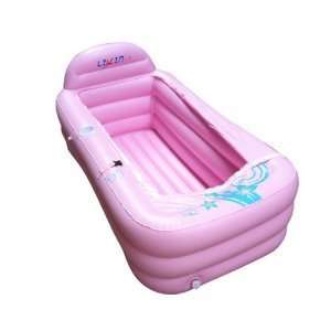  Pink Plastic Inflatable Bathtub: Home Improvement