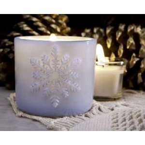  Ibis & Orchid Glass Snowflake Mini Votive Candle: Home 