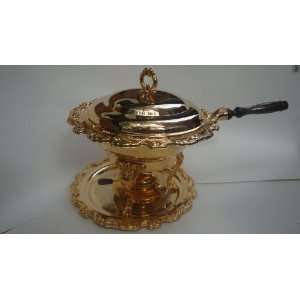   and Silver Plated Chafing Dish with Handle and Tray. 