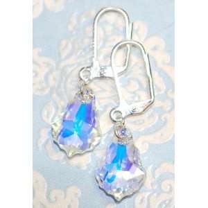  Swarovski Crystal Aurora Borealis Silver French Chandelier 