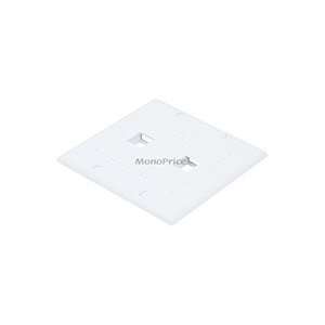    Branded 2 Gang Wall Plate for Keystone, 2 Hole   White Electronics