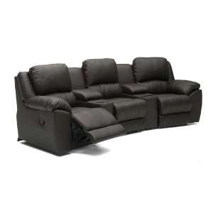  Borsuk Leather Match Reclining Home Theater Seating