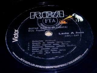   PRESLEY Guitar Man RARE RCA Black Label PROMO PERU EDITION LP  