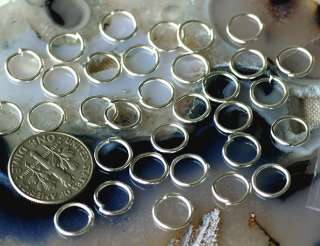 Sterling Silver Plated Metal Round Jump Rings Finding 8mm 19 gauge 