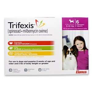  Trifexis Chewable Tablets for Dogs 5 10 lbs 140 mg (6 