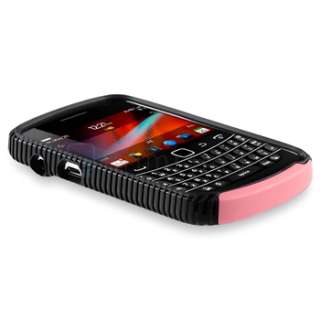   Pink Hybrid Hard Case+Privacy LCD+Cable For BlackBerry Bold 9900 9930