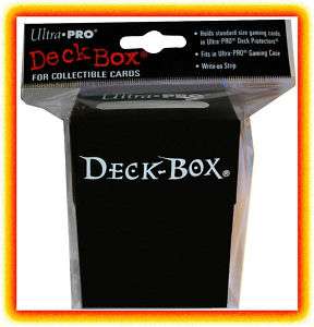 Ultra Pro DECK BOX BLACK Card Holder mtg wow yugioh 074427814533 