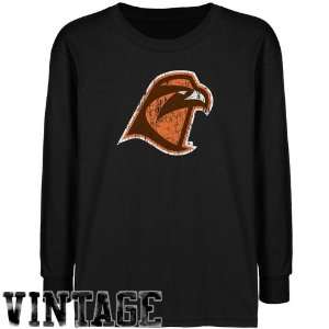 Bowling Green St. Falcons Youth Black Distressed Logo Vintage T shirt 