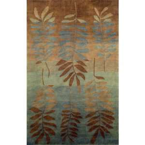  Aqua Karela Fern Rug   5x8