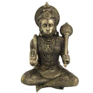  Hindu Monkey God Hanuman Brass Metal Statue Sculpture 
