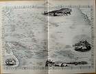 FINE 1851 ANTIQUE TALLIS MAP POLYNESIA PACIFIC ISLANDS