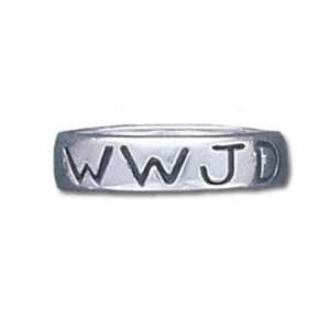  Sterling Silver What Would Jesus Do Band Ring Please specify size 6