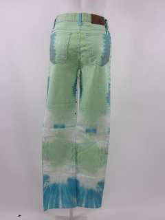 NWT JUST CAVALLI Green Blue Skinny Leg Jeans Sz 26  