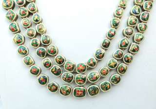   GOLD DIAMOND POLKI KUNDAN ENAMEL WORK NECKLACE RAJASTHAN IND  