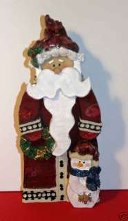 Christmas decoration   Santa with snowman  