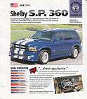 IMP info/photo card 1987 1989 Dodge Shelby CSX  
