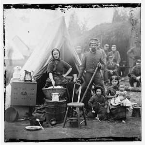 Civil War Reprint Washington, District of Columbia. Tent life of the 