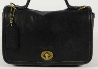 Coach Black Leather Cross Body Messenger Demi Shoulder Bag Handbag 