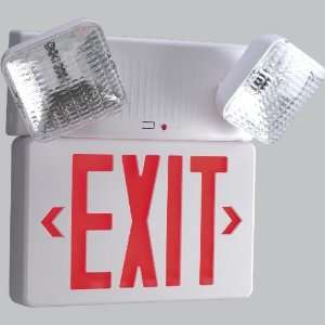    White and Red Emergency Lights and Exit Sign: Home Improvement