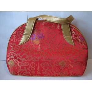 Red Chinese Antique Hand Bag 