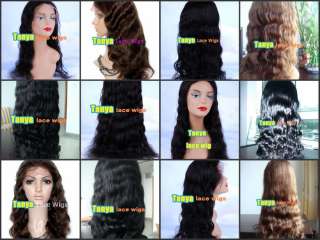 20   30 Long 100% Human Hair Indian Remy LACE wigs Body Wave Full 