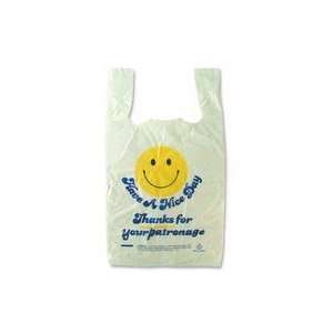   22 Smiley T Shirt Bags HDPE 15 Microns (500 bags)