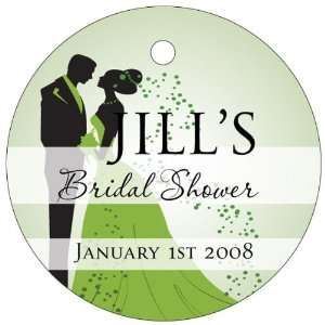  Wedding Favors Bride and Groom Design  Green Circle Shaped 