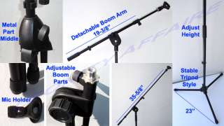 MS411   Microphone Stand PRO Tripod Boom Arm Mic STEEL  
