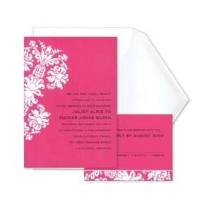  Lipstick Pink Wedding Invitation