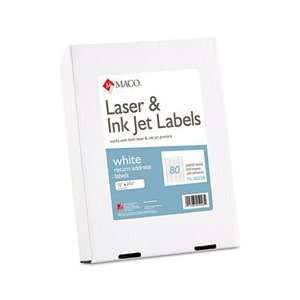    MACML8025B Maco® LABEL,LASER,.5X1.75,WE,BU