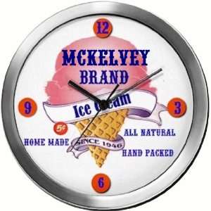  MCKELVEY 14 Inch Ice Cream Metal Clock Quartz Movement 