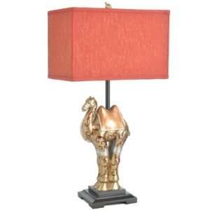    Embellished Camel Square Shade Table Lamp: Home Improvement