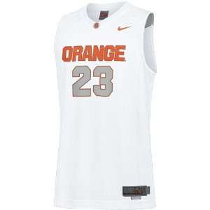   Syracuse Orange #23 White Twilled Basketball Jersey: Sports & Outdoors