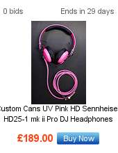 Custom Cans Gold Sennheiser HD 25 1 ii Pro DJ Headphones HD25 With 