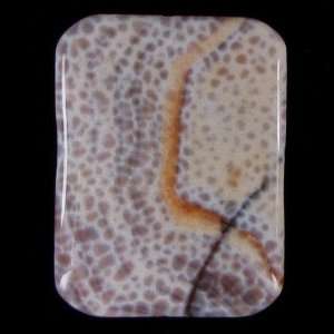  50mm crab fire agate rectangle pendant bead S3